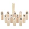 vidaXL 13-osaline Kubb viskem&auml;ng numbritega, kandekotiga, m&auml;nnipuit