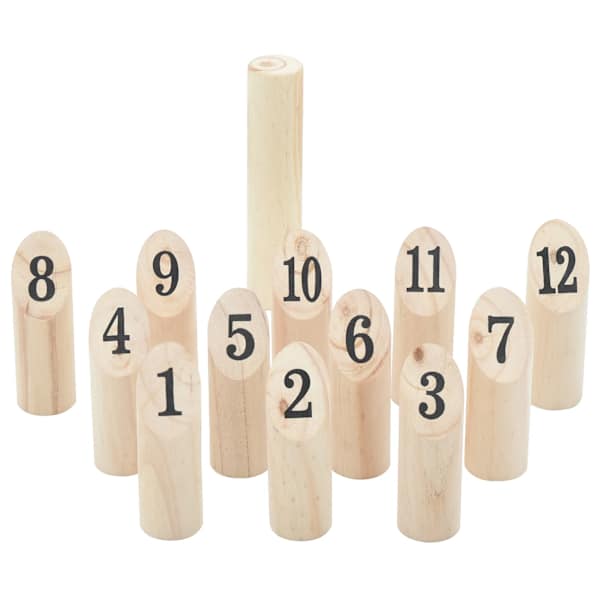 vidaXL 13-osaline Kubb viskem&auml;ng numbritega, kandekotiga, m&auml;nnipuit