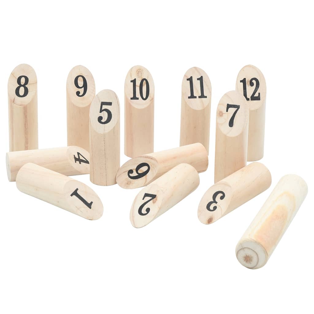 Thumbnail - vidaXL 13-tlg. Kubb-Spielset mit Tragetasche Massivholz Kiefer