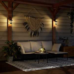 Solarne zunanje stenske svetilke 4 kosi bele