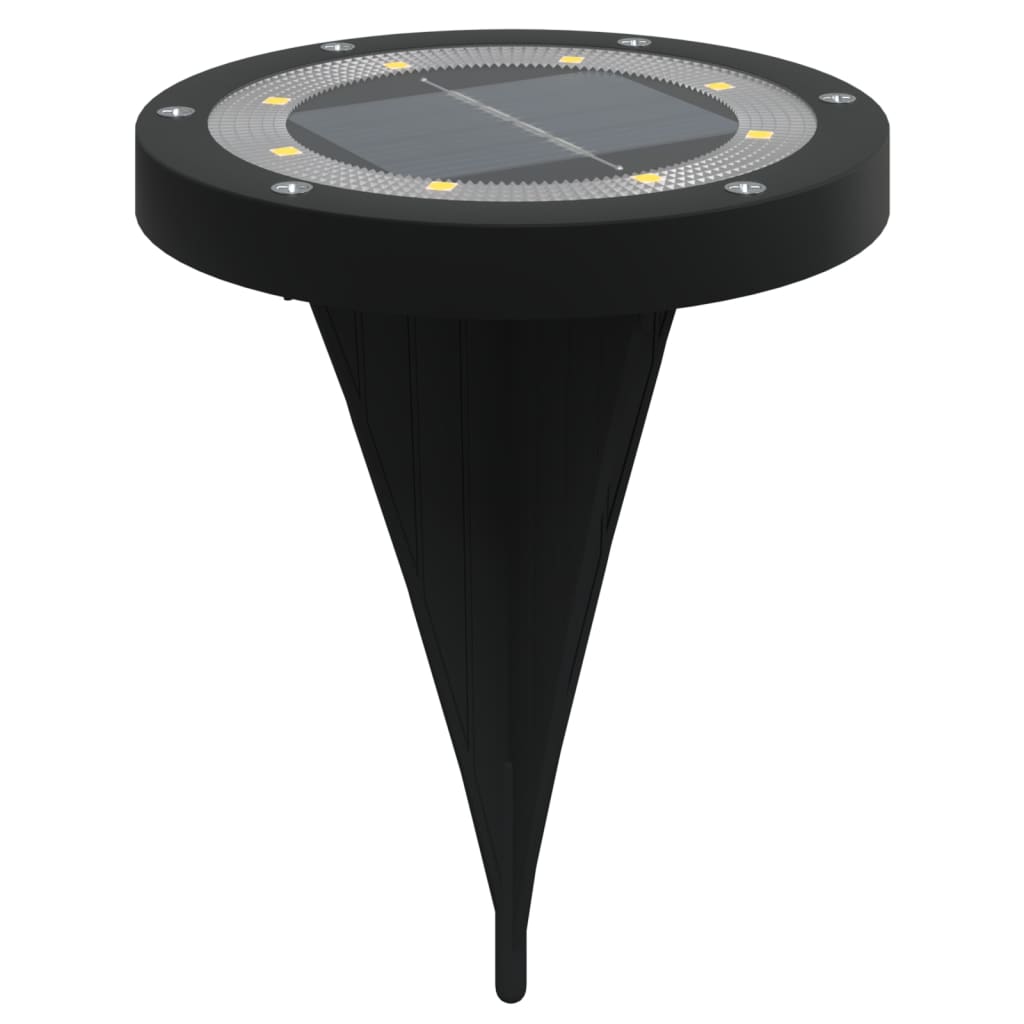 vidaXL Lămpi solare cu țăruși de sol pentru exterior, 4 buc. alb cald