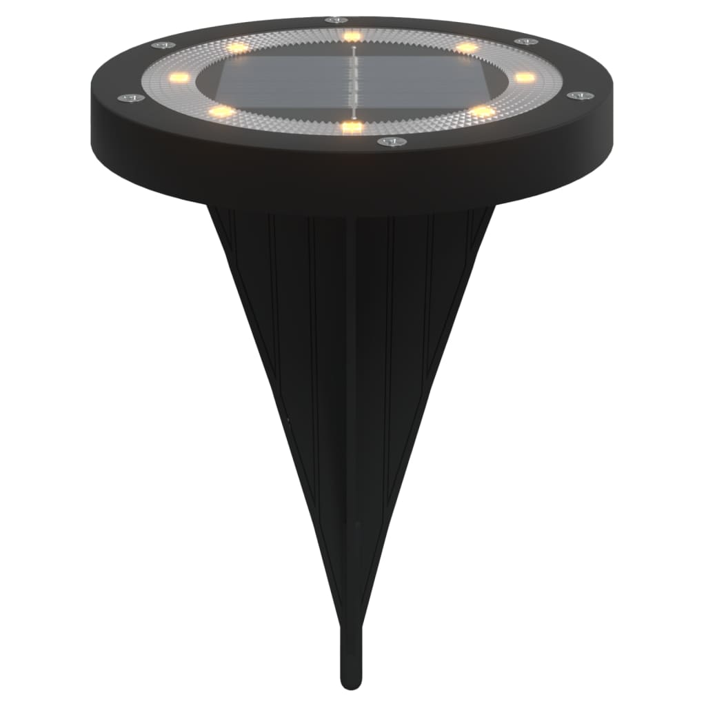 vidaXL Grondlampen 12 st solar met grondpennen warmwit afbeelding