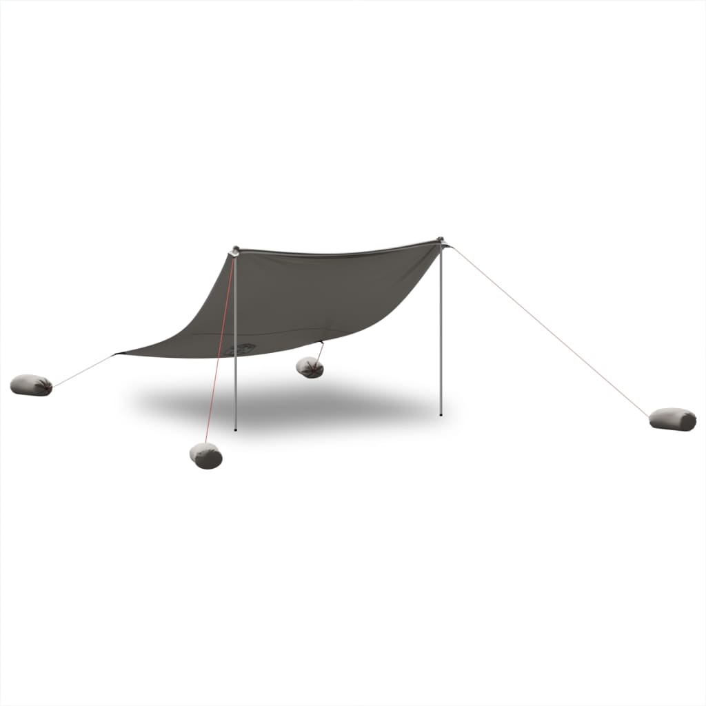 vidaXL Rantakatos hiekka-ankkureilla harmaa 304x300 cm