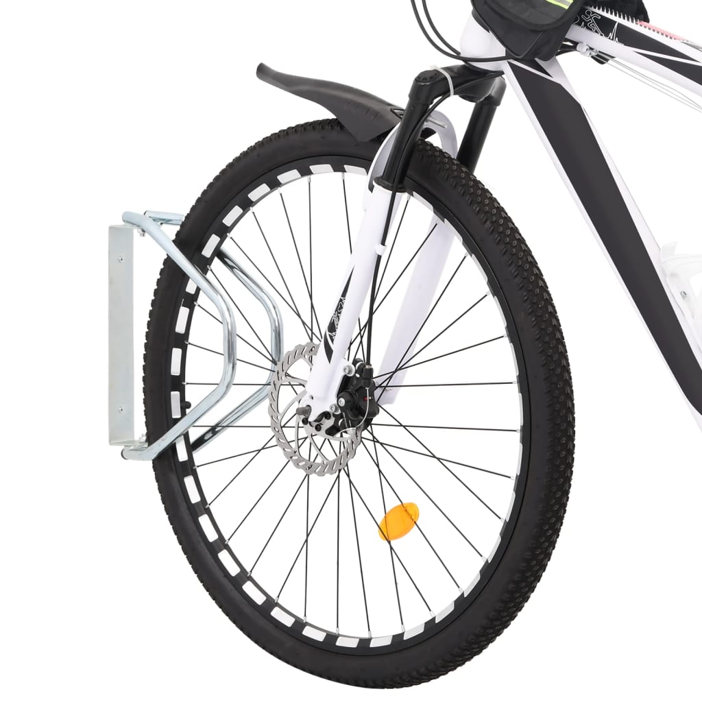 vidaXL Suport biciclete montat pe perete, 2 buc., oțel galvanizat