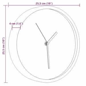 Nástěnné hodiny modré Ø 25,5 cm polystyren a sklo - obrázek 7