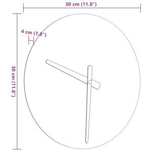 Nástěnné hodiny svítící stupnice a ukazatele žluté Ø 30 cm - obrázek 8