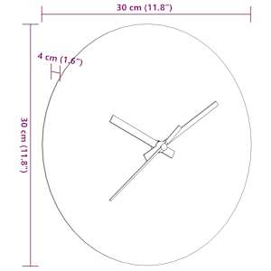 Nástěnné hodiny svítící stupnice a ukazatele hnědé Ø 30 cm - obrázek 8