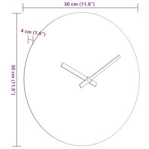 Nástěnné hodiny žluté a černé Ø 30 cm kompozitní dřevo - obrázek 7