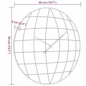Nástěnné hodiny žluté a černé Ø 50 cm kompozitní dřevo - obrázek 7