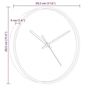 Nástěnné hodiny zlaté a modré Ø 29,5 cm polystyren a sklo - obrázek 7