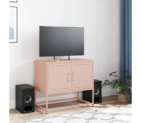 vidaXL Televizoriaus spintelė, rožinė, 68,5x39x60,5cm, plienas