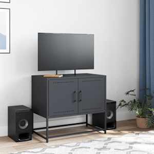 TV skříňka antracitová 68,5 x 39 x 60,5 cm ocel - obrázek 3