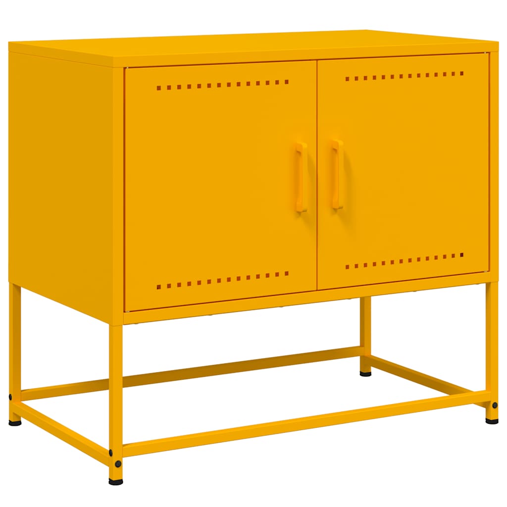 vidaXL Έπιπλο Τηλεόρασης Μουσταρδί Κίτρινο 68,5x39x60,5 εκ. από Ατσάλι