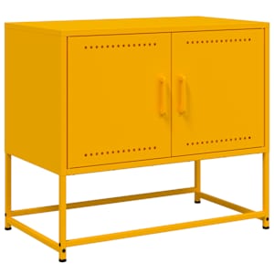 TV skříňka hořčicově žlutá 68,5 x 39 x 60,5 cm ocel - obrázek 2