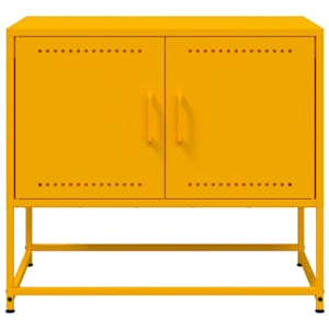 TV skříňka hořčicově žlutá 68,5 x 39 x 60,5 cm ocel - obrázek 6