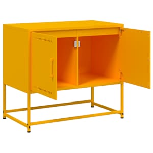 TV skříňka hořčicově žlutá 68,5 x 39 x 60,5 cm ocel - obrázek 9