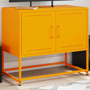 TV skříňka hořčicově žlutá 68,5 x 39 x 60,5 cm ocel - obrázek 1