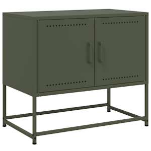 TV skříňka olivově zelená 68,5 x 39 x 60,5 cm ocel - obrázek 2