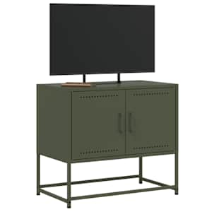 TV skříňka olivově zelená 68,5 x 39 x 60,5 cm ocel - obrázek 4