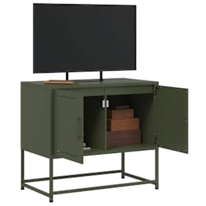TV skříňka olivově zelená 68,5 x 39 x 60,5 cm ocel - obrázek 5