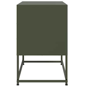 TV skříňka olivově zelená 68,5 x 39 x 60,5 cm ocel - obrázek 7