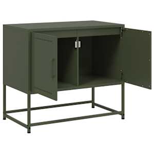 TV skříňka olivově zelená 68,5 x 39 x 60,5 cm ocel - obrázek 9