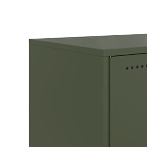 TV skříňka olivově zelená 68,5 x 39 x 60,5 cm ocel - obrázek 10