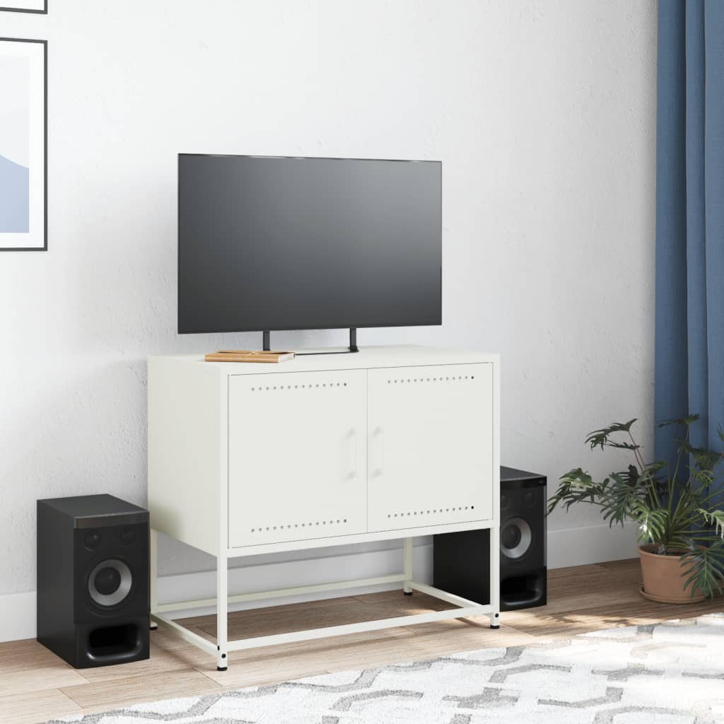 Thumbnail - vidaXL TV-Schrank Weiß 68,5x39x60,5 cm Stahl