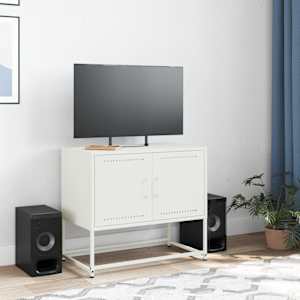 TV skříňka bílá 68,5 x 39 x 60,5 cm ocel - obrázek 3