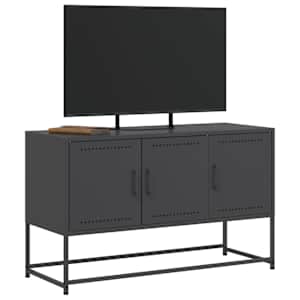 TV skříňka černá 100,5 x 39 x 60,5 cm ocel - obrázek 4