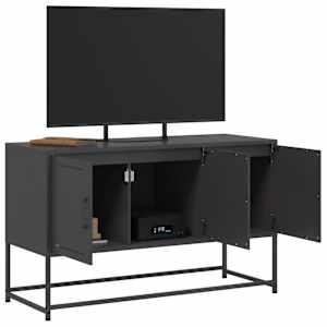 TV skříňka černá 100,5 x 39 x 60,5 cm ocel - obrázek 5