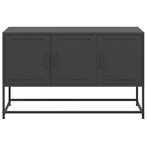 TV skříňka černá 100,5 x 39 x 60,5 cm ocel - obrázek 6