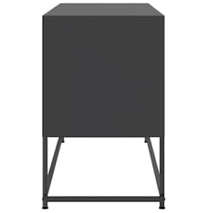 TV skříňka černá 100,5 x 39 x 60,5 cm ocel - obrázek 7