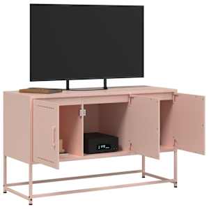 TV skříňka růžová 100,5 x 39 x 60,5 cm ocel - obrázek 5