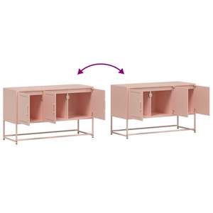 TV skříňka růžová 100,5 x 39 x 60,5 cm ocel - obrázek 10