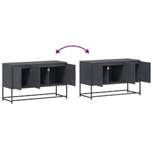 TV skříňka antracitová 100,5 x 39 x 60,5 cm ocel - obrázek 10