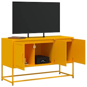 TV skříňka hořčicově žlutá 100,5 x 39 x 60,5 cm ocel - obrázek 5