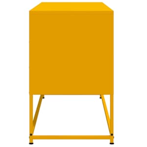 TV skříňka hořčicově žlutá 100,5 x 39 x 60,5 cm ocel - obrázek 7