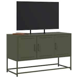TV skříňka olivově zelená 100,5 x 39 x 60,5 cm ocel - obrázek 4