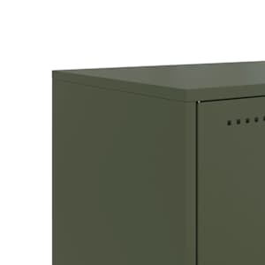 TV skříňka olivově zelená 100,5 x 39 x 60,5 cm ocel - obrázek 11