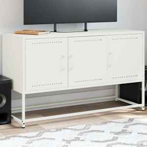 TV omarica bela 100,5x39x60,5 cm jeklo