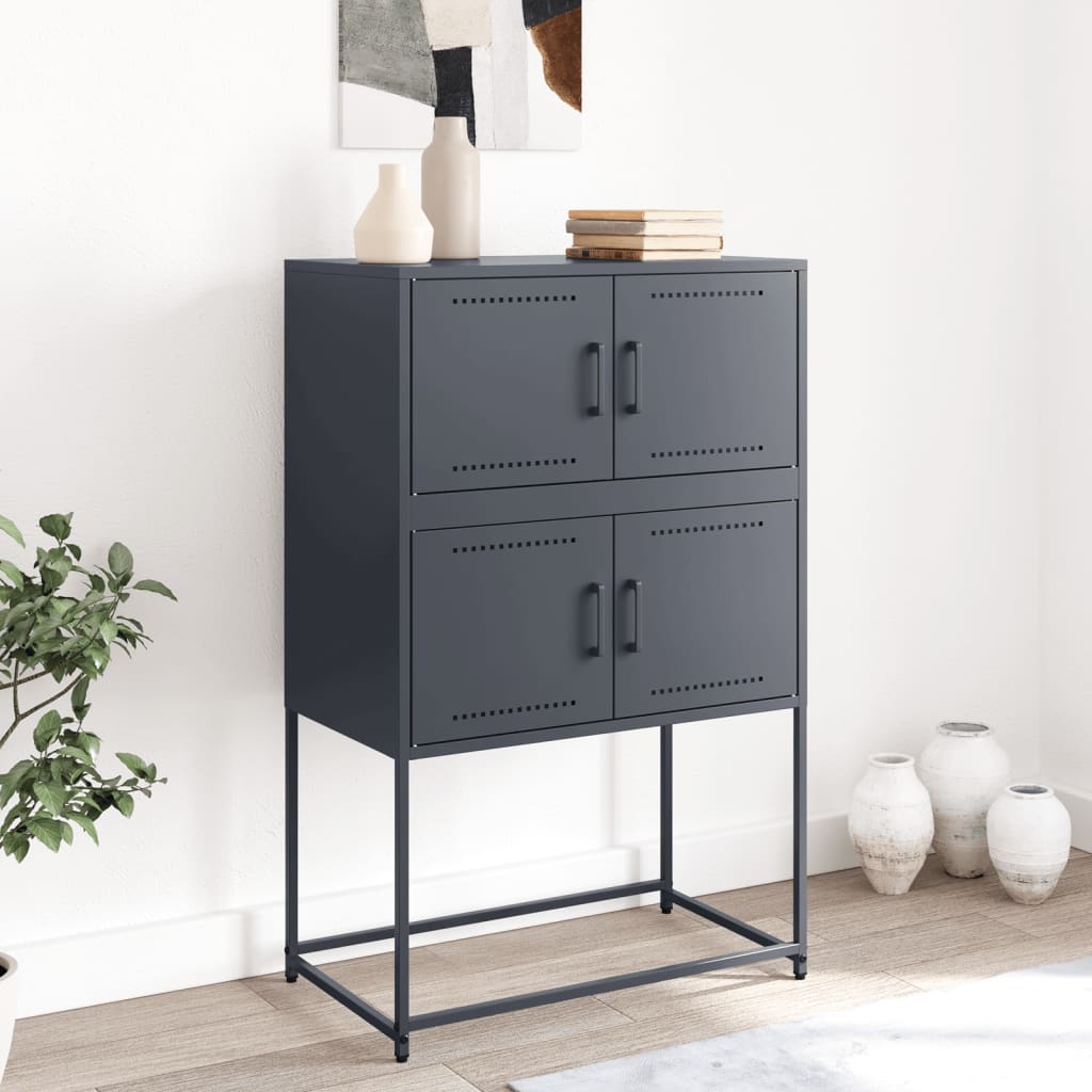 Thumbnail - vidaXL Sideboard Anthrazit 68,5x38,5x107 cm Stahl
