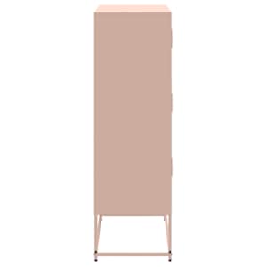Příborník růžový 68,5 x 38,5 x 123,5 cm ocel - obrázek 7
