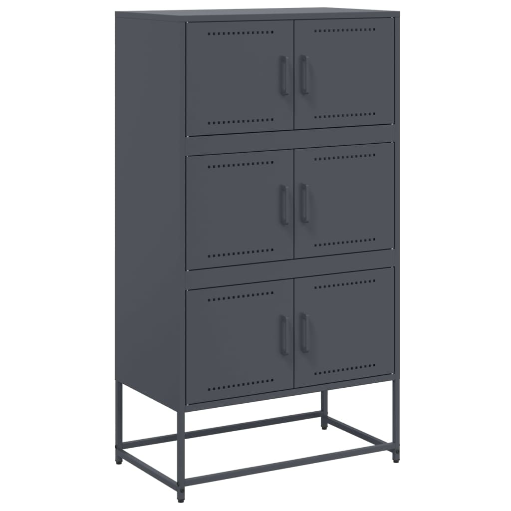 E-shop vidaXL Komoda antracitová 68,5x38,5x123,5 cm oceľ
