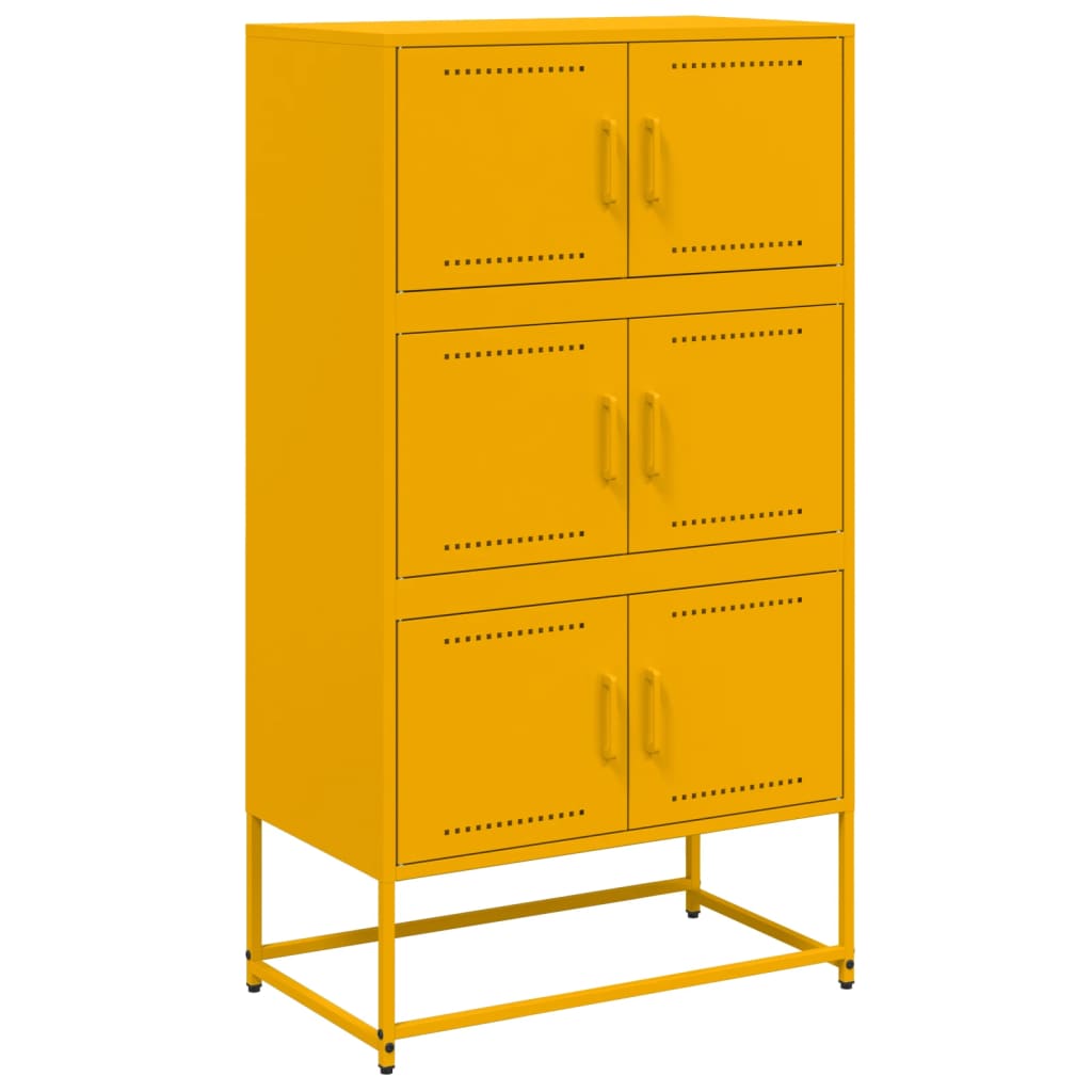 Thumbnail - vidaXL Sideboard Senfgelb 68,5x38,5x123,5 cm Stahl