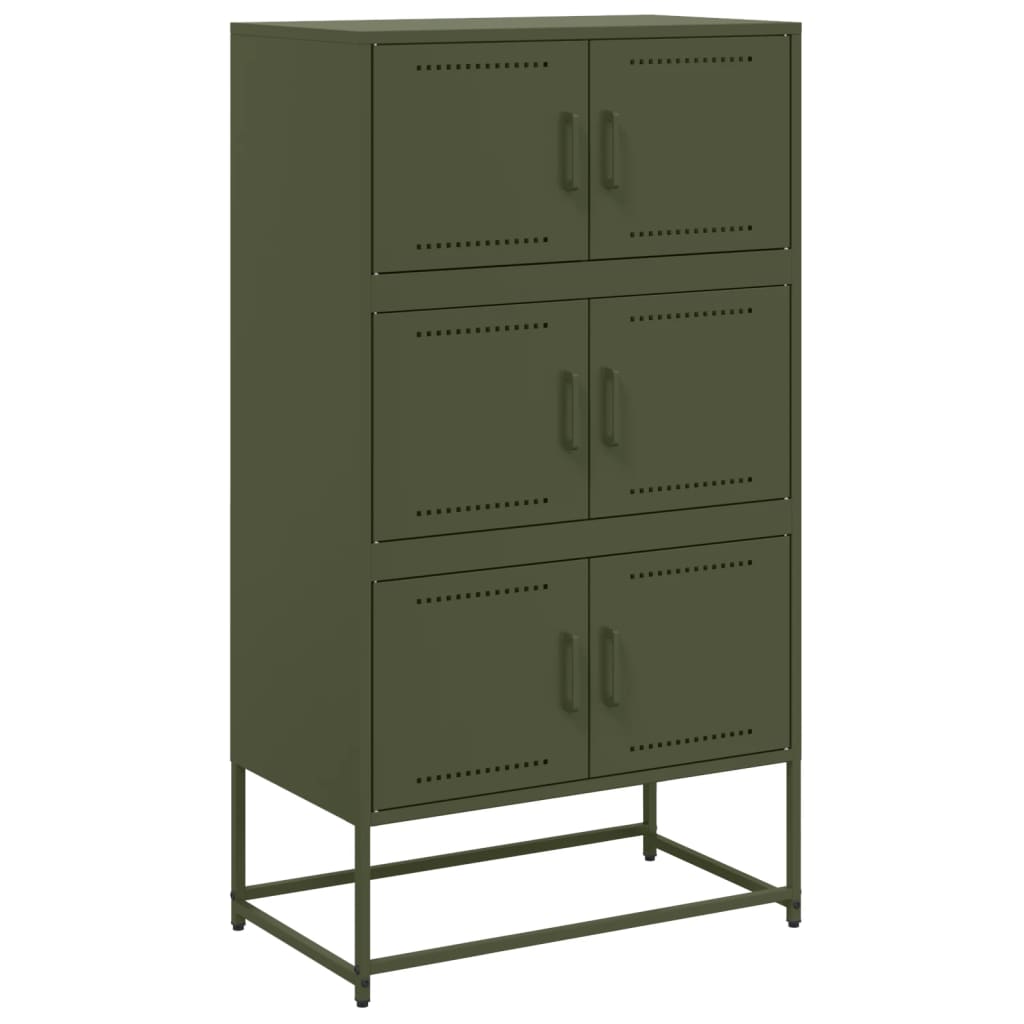 Thumbnail - vidaXL Sideboard Olivgrün 68,5x38,5x123,5 cm Stahl