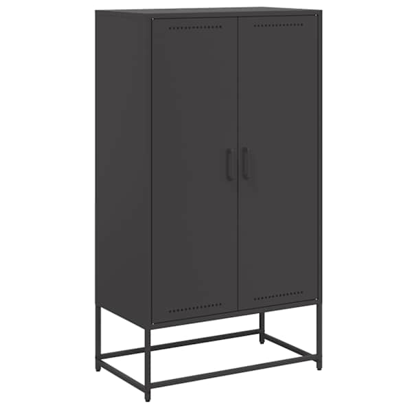 vidaXL k&otilde;rge kapp, must, 68,5 x 38,5 x 123,5 cm, teras