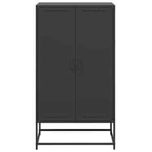 Skříň highboard černá 68,5 x 38,5 x 123,5 cm ocel - obrázek 6