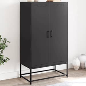 Skříň highboard černá 68,5 x 38,5 x 123,5 cm ocel - obrázek 1