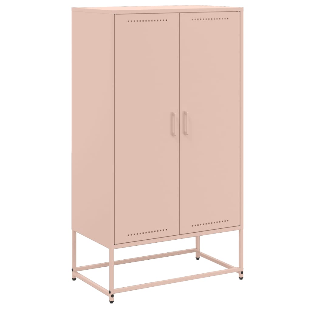 vidaXL Skříň highboard růžová 68,5 x 38,5 x 123,5 cm ocel